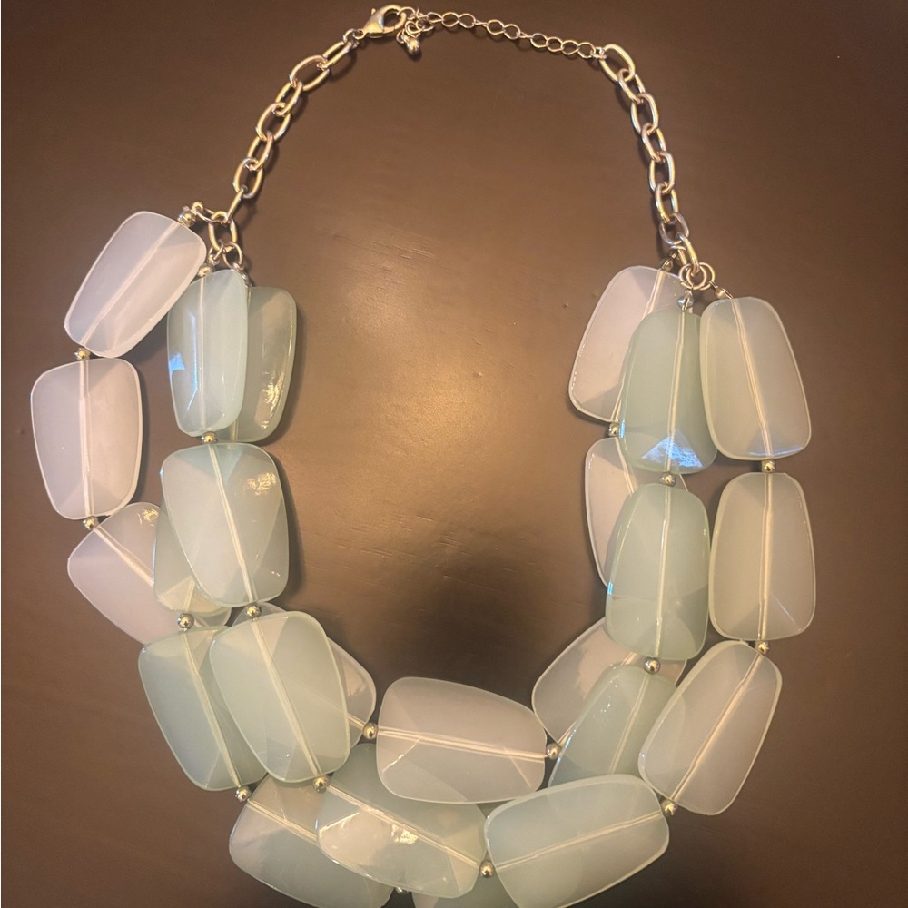 Elegant mint green Acrylic Statement Necklace